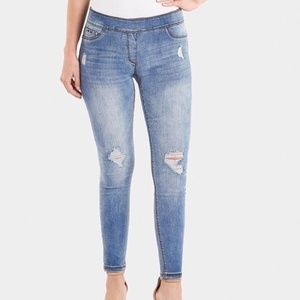 OMG Distressed Light Denim Leggings